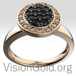 Gold Damenring mit Diamanten - Damenring Visiongold 0697