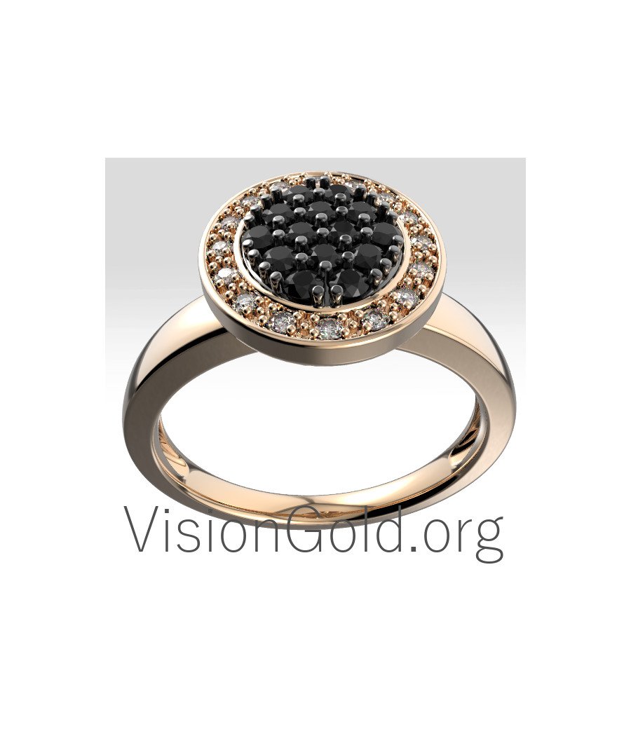 Fashion 18K Women'S Ring With Diamonds 0697