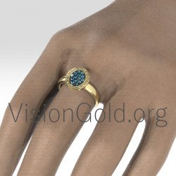 Gold Damenring mit Diamanten - Damenring Visiongold 0697