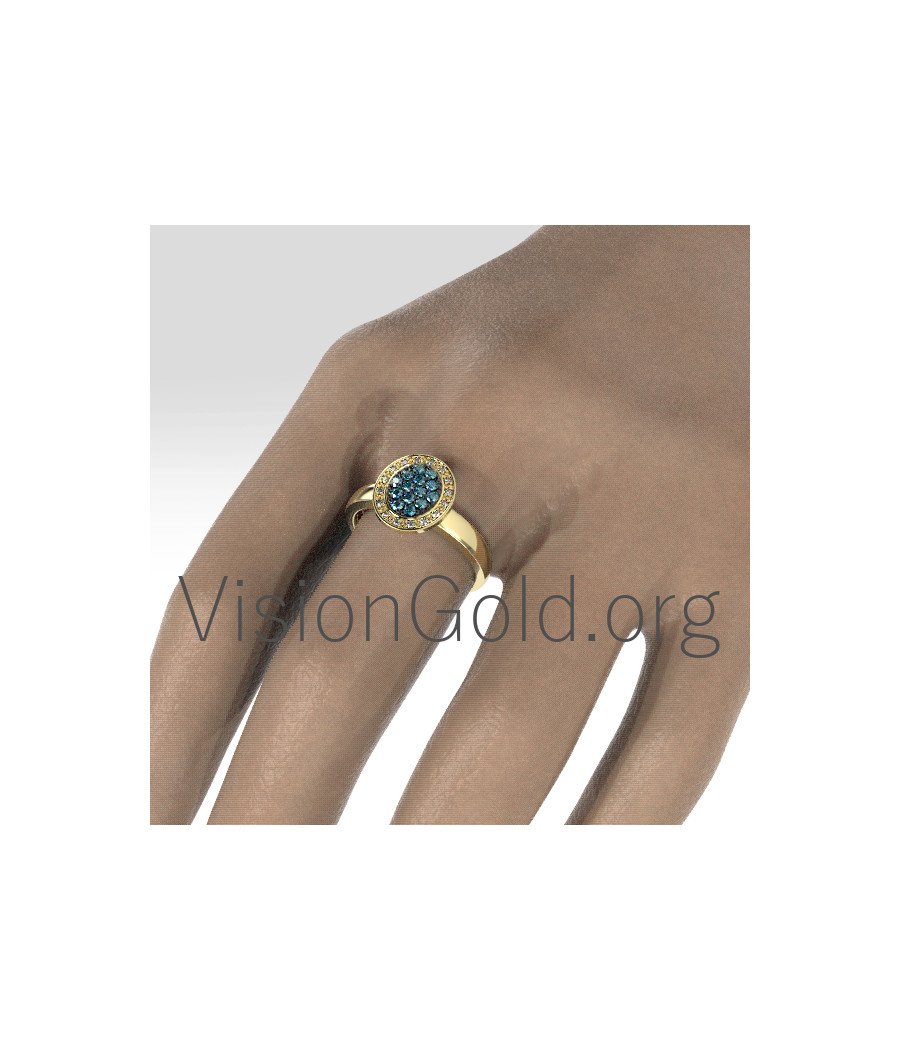 Gold Damenring mit Diamanten - Damenring Visiongold 0697