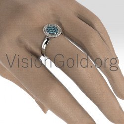 Gold Damenring mit Diamanten - Damenring Visiongold 0697