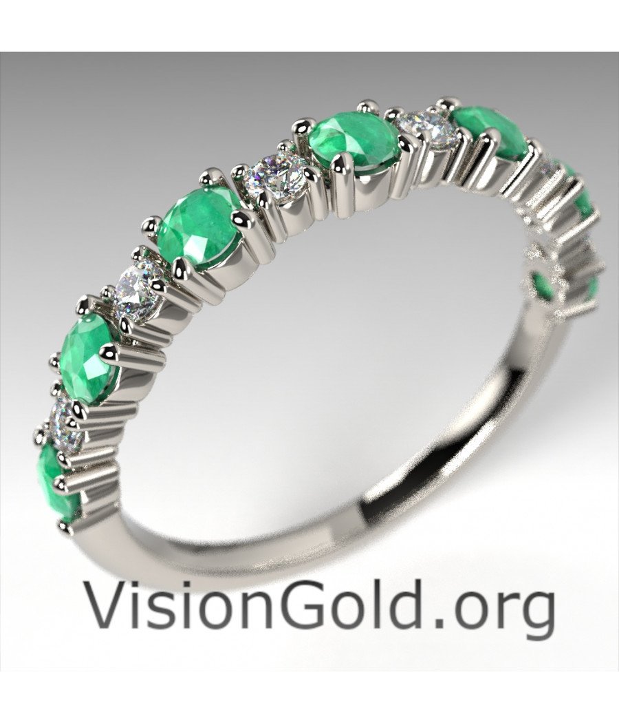 The number one Eternity Emerald and brilliant cut diamond ring