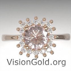 Δαχτυλίδι Με Μοργκανίτη|Visiongold® Δαχτυλίδια Μοργκανίτη 1186