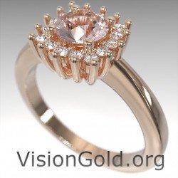Δαχτυλίδι Με Μοργκανίτη|Visiongold® Δαχτυλίδια Μοργκανίτη 1186