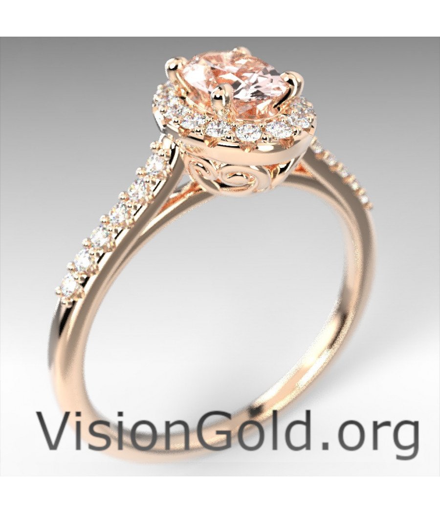 Engagement Morganite Proposal Ring|VisionGold® Morganite