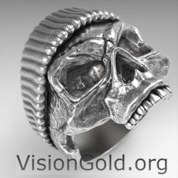 Мужское кольцо коммандос с черепом | Visiongold® Мужские