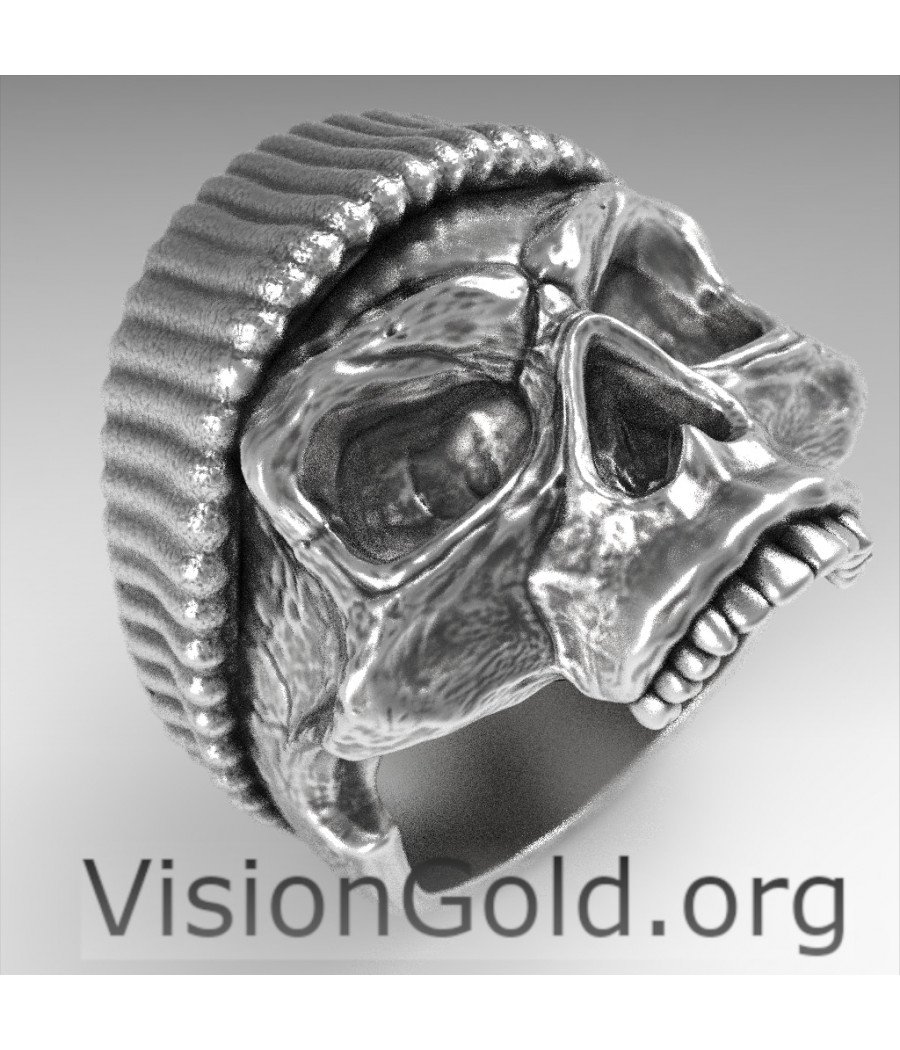 Visiongold® Herren Totenkopf Ring 0625 (Herrenkommando