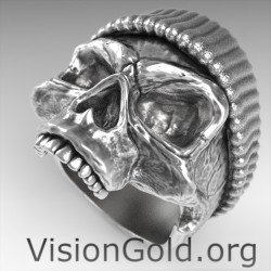 Visiongold® Herren Totenkopf Ring 0625 (Herrenkommando