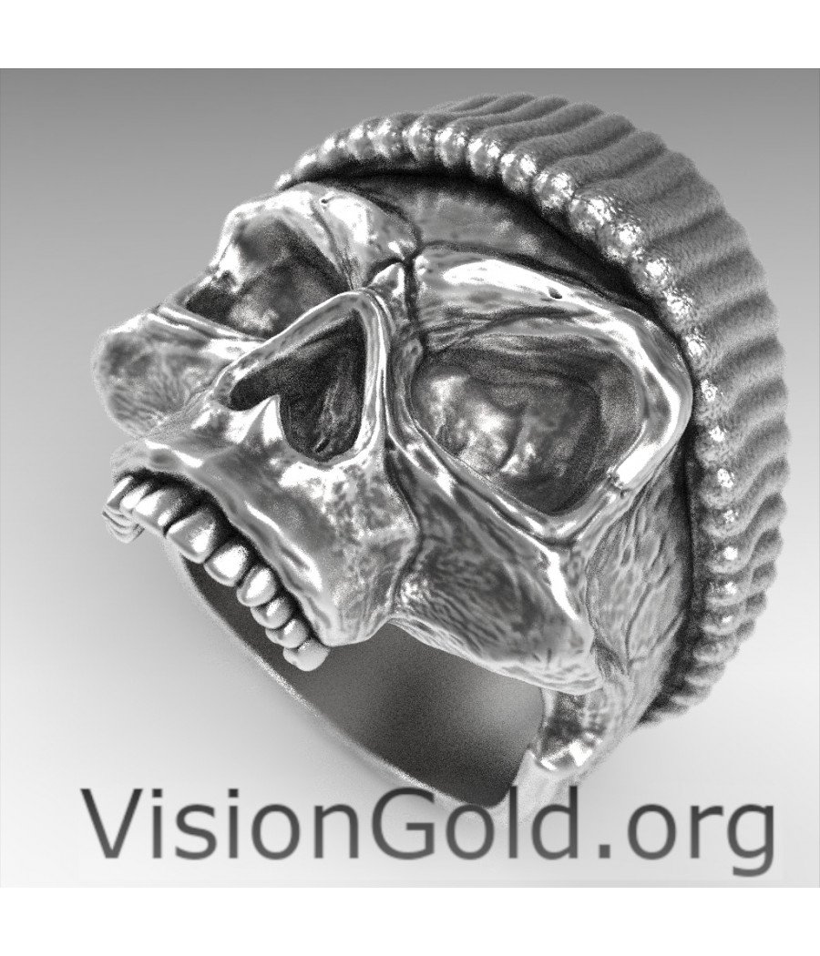 Visiongold® Herren Totenkopf Ring 0625 (Herrenkommando