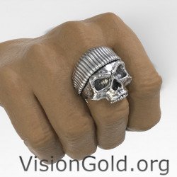 Visiongold® Herren Totenkopf Ring 0625 (Herrenkommando