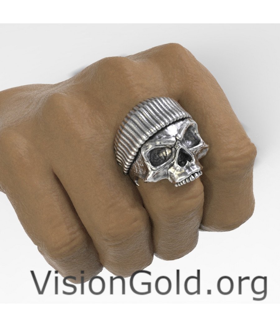 Visiongold® Herren Totenkopf Ring 0625 (Herrenkommando