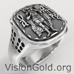 Saint Demetrius Christian Men's Ring - Visiongold® Rings With