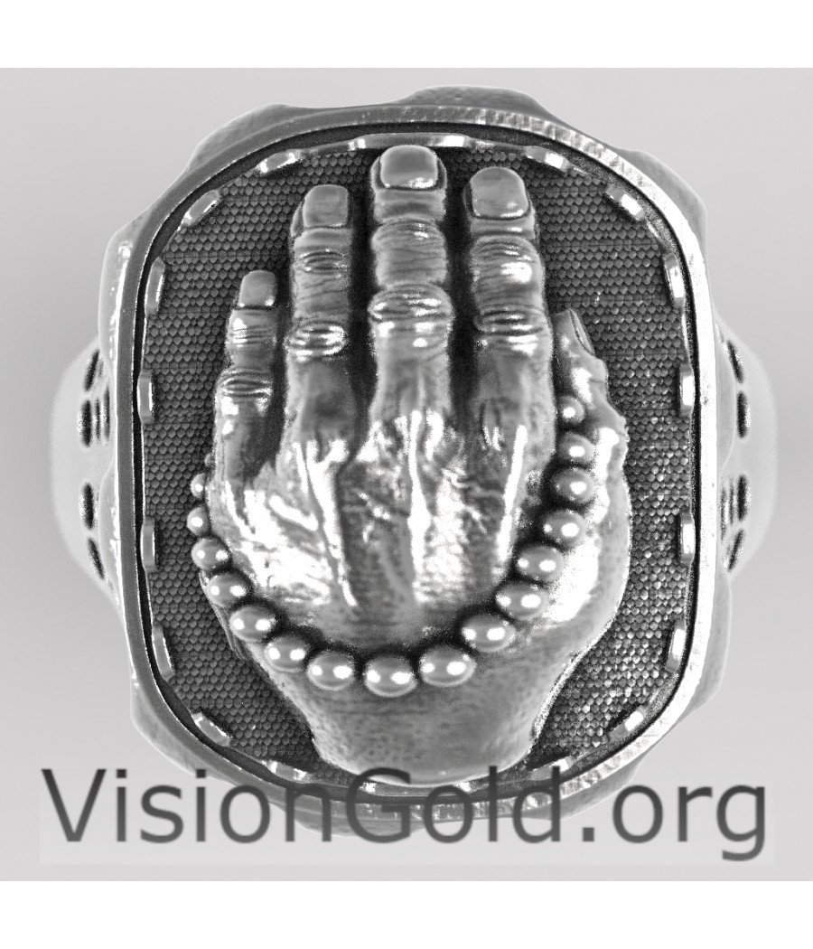 Christliche Männer Gebet Ring - Praying Hands Ring 0633