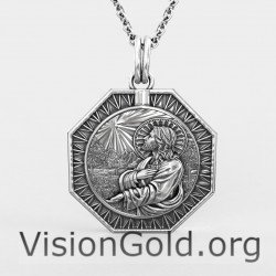 Χειροποίητο Ανδρικό Κολιέ Με Τον Ιησού Χριστό-Visiongold® Κοσμήματα Με Τον Ιησού Χριστό 0179