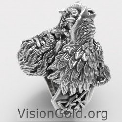 Heracles Ring Sterling Silver-Hercules Ring for Men-Greek