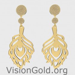 Εντυπωσιακά Κρεμαστά Μακριά Ασημένια Γυναικεία Σκουλαρίκια