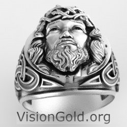 Jesus Christ Ring Christian Jewelry Religious Accessory