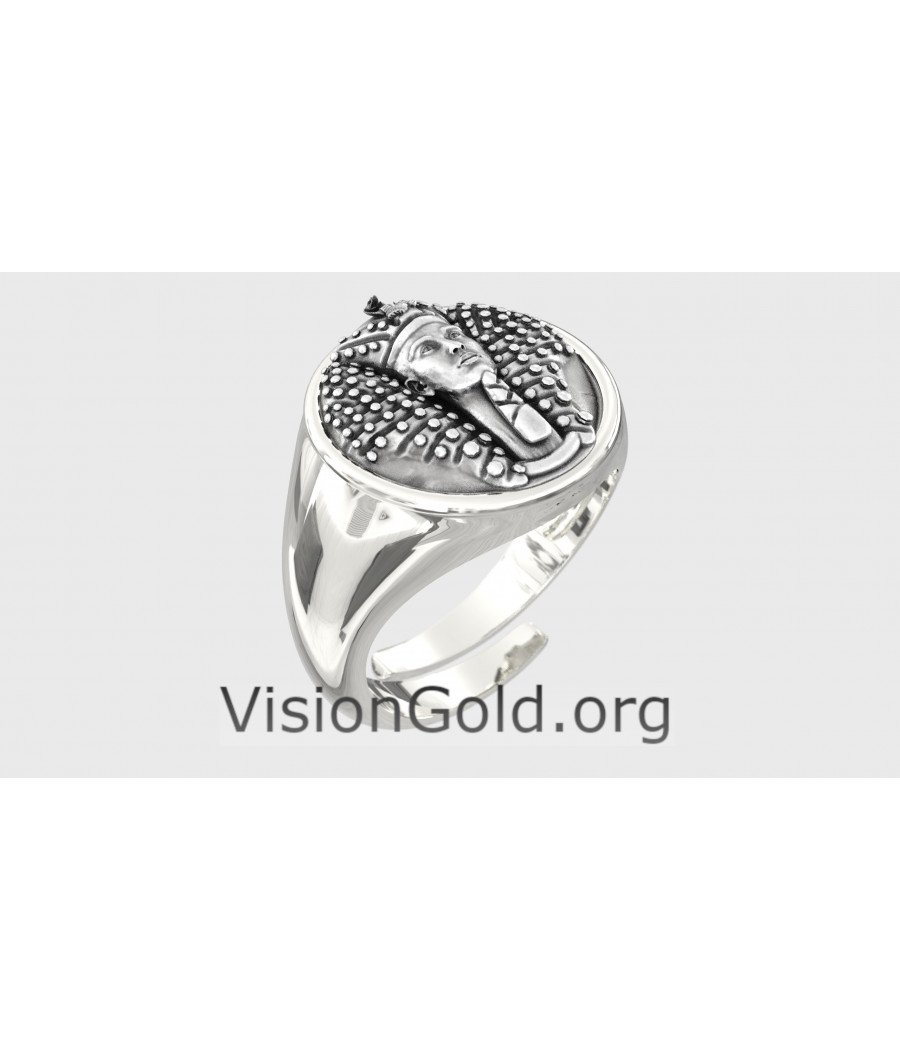 Men's Women's Egyptian King Pharaoh Ring,Pyramid Egyptian