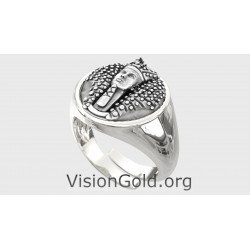 Men's Women's Egyptian King Pharaoh Ring,Pyramid Egyptian