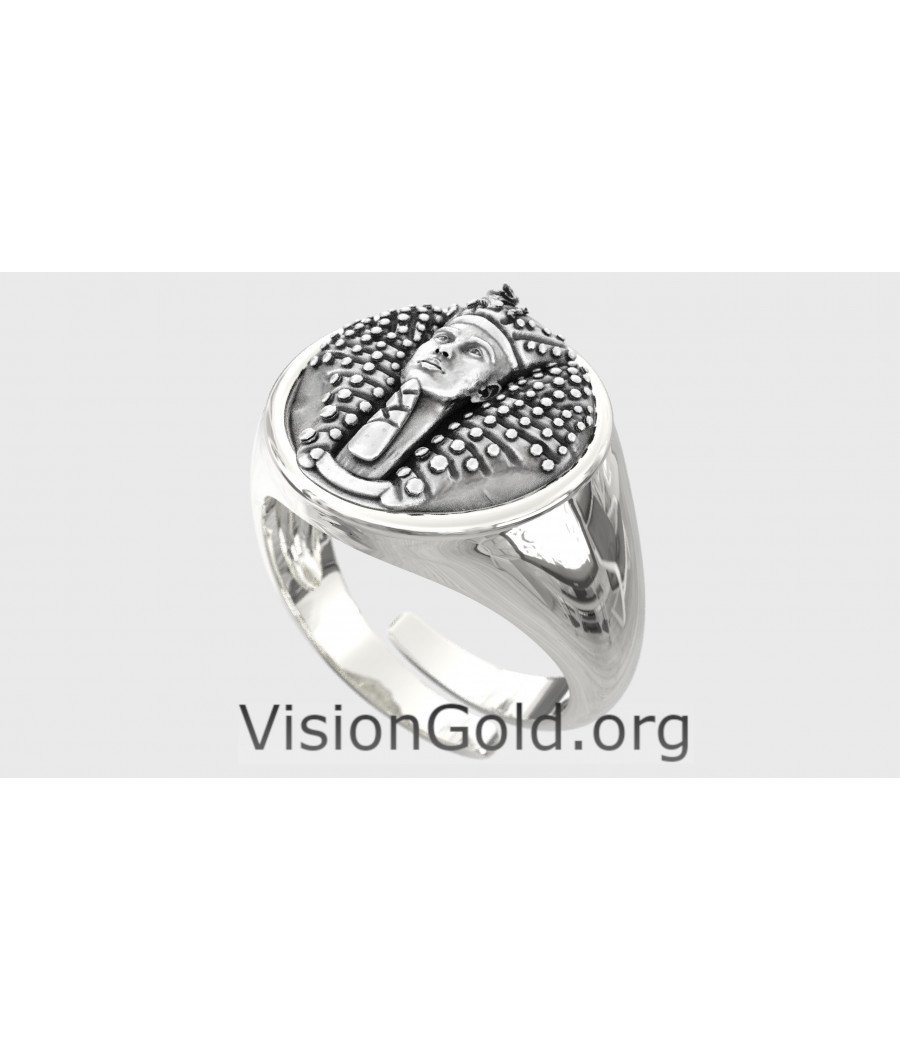 Men's Women's Egyptian King Pharaoh Ring,Pyramid Egyptian