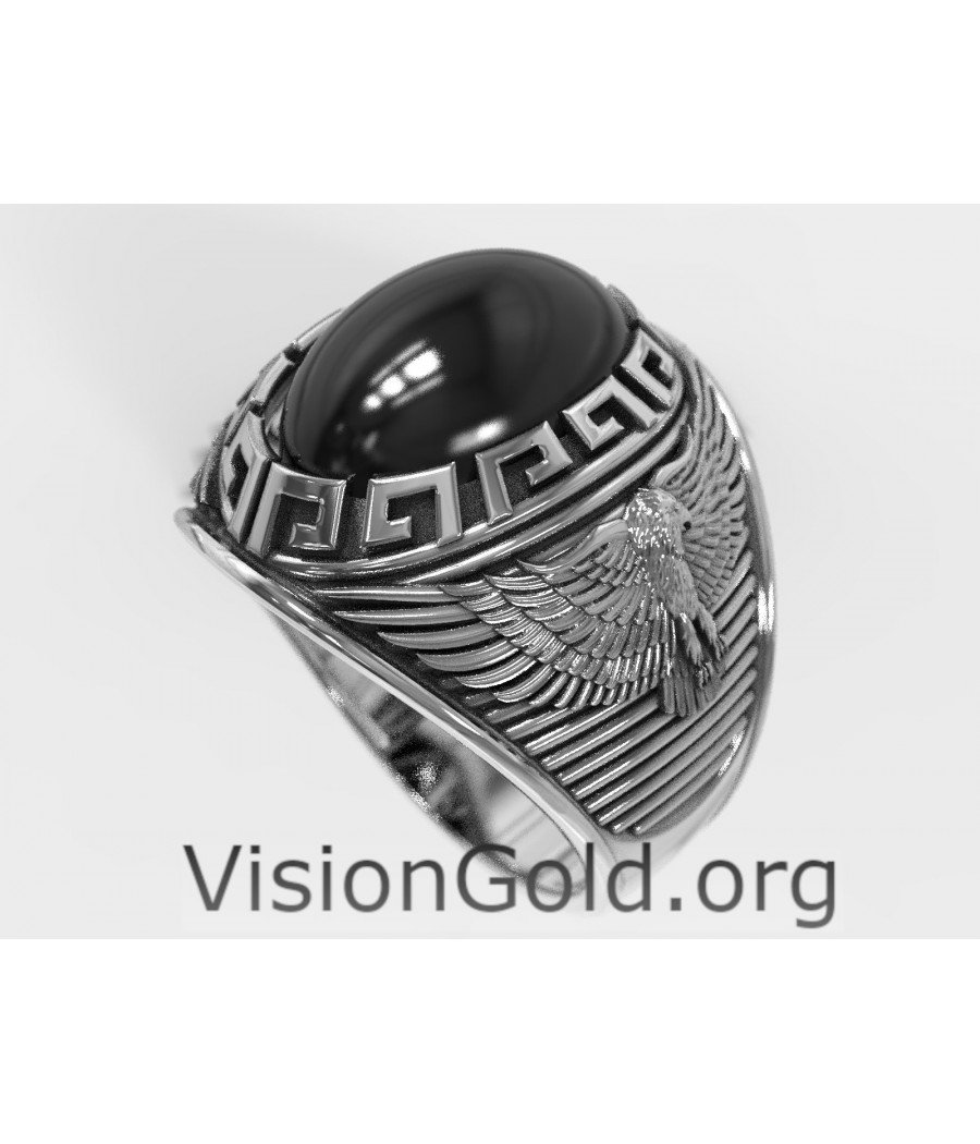 Black Onyx Signet Ring - Signet Ring For Men - Black Gem Stone