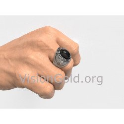 Black Onyx Signet Ring - Signet Ring For Men - Black Gem Stone