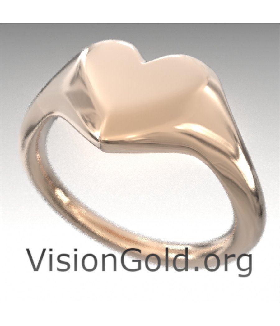 Heart Ring - Stamping Ring - Gold Ring - Heart 14k Gold filled