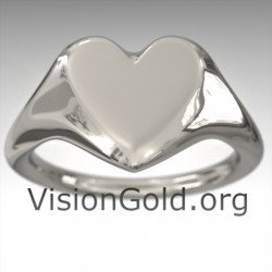 Heart Ring - Stamping Ring - Gold Ring - Heart 14k Gold filled