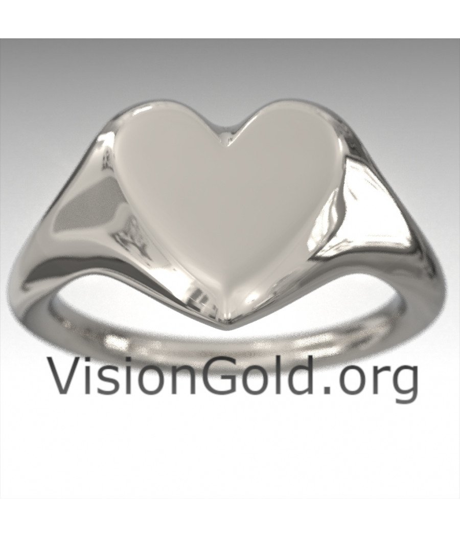 Heart Ring - Stamping Ring - Gold Ring - Heart 14k Gold filled