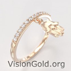 Λεπτό Βεράκι Με Χέρι Της Φατιμά-Δαχτυλιδι Το Χερι Της