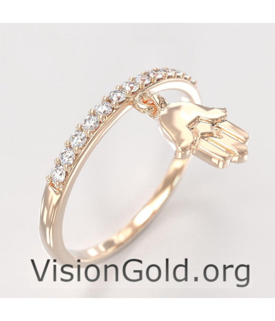 Fine Veraki Hand of Fatima-Ring Hand of Fatima-Handmade Chevalier Ring Hand of Fatima 1274