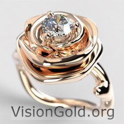 Rose Ring-Rose Ring-Silber Rose Ring-Silber Rose Ring 1273