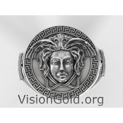 Ασημένιο Δαχτυλίδι Μέδουσα 0676