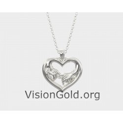 Κολιέ Καρδιά Χέρια- Κολιέ Καρδιά- Κολιέ Καρδιά Για Ερωτευμένους