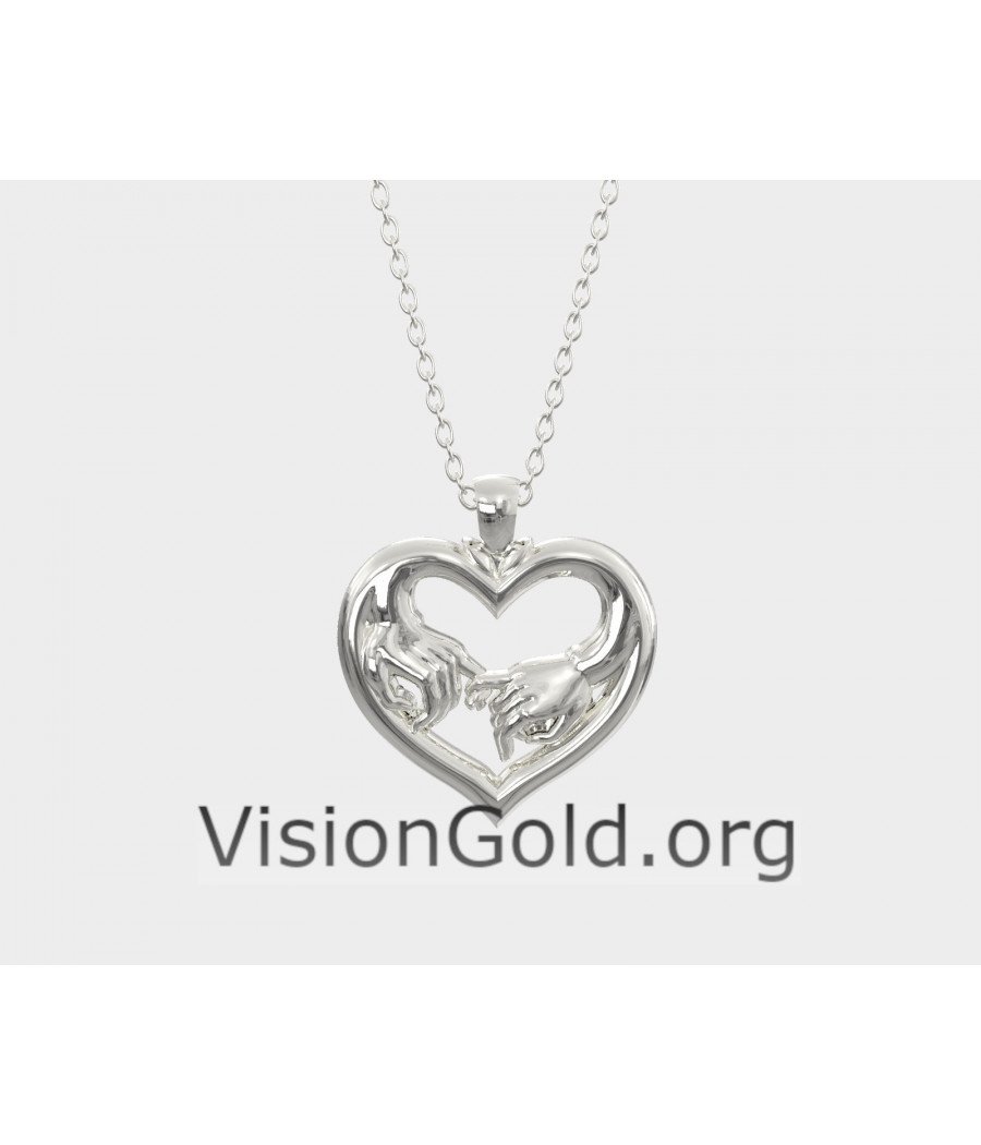 Κολιέ Καρδιά Χέρια- Κολιέ Καρδιά- Κολιέ Καρδιά Για Ερωτευμένους