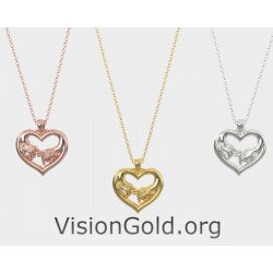 Κολιέ Καρδιά Χέρια- Κολιέ Καρδιά- Κολιέ Καρδιά Για Ερωτευμένους