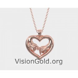Κολιέ Καρδιά Χέρια- Κολιέ Καρδιά- Κολιέ Καρδιά Για Ερωτευμένους