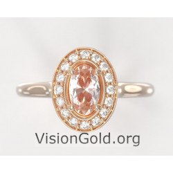Shop Sparkling Morganite Engagement Ring-Morganite Jewellery