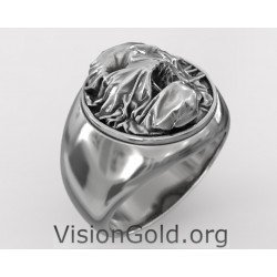 Herren Totenkopf Ring,Totenkopf Ring,Silber Totenkopf