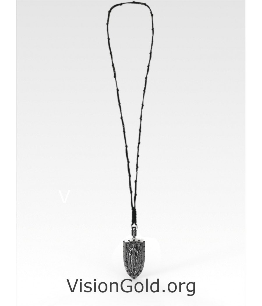 Ροζάριο Κολιέ Φυλαχτό Ασπίδα Άγιος Δημήτριος |Χριστιανικά