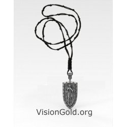 Ροζάριο Κολιέ Φυλαχτό Ασπίδα Άγιος Δημήτριος |Χριστιανικά