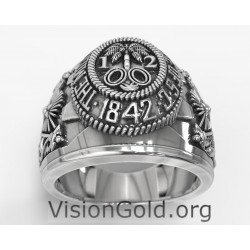 Coat of Arms US Army Ring - United States Military Ring 0298