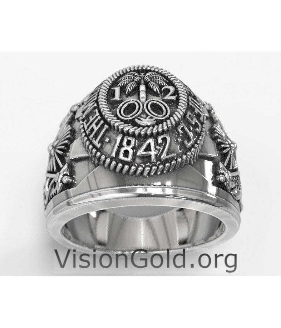 Coat of Arms US Army Ring - United States Military Ring 0298