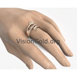 Silver Baby Hand and Foot Ring, Silver Women Dainty Ring