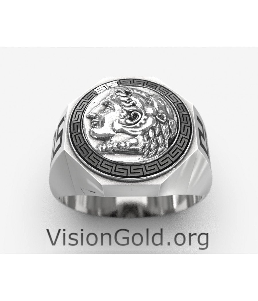 Alexander the Great Silver Ring 0698