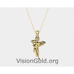 Ασημένιο Κολιέ Αγγελάκι 0702