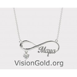 Heart Infinity Mom Necklace - New Mom Infinity Necklace -