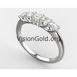 Σειρέ Δαχτυλίδι Χρυσό με Ζιργκόν 14 Καράτια 0100