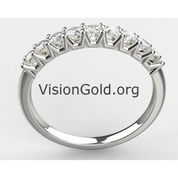 Modischer Premium Set Ring in Weißgold 14 Karat mit
