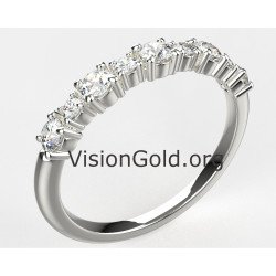 Κλασικό Σειρέ Δαχτυλίδι Σε Λευκό Χρυσό 14 Καράτια Με Ζιργκόν